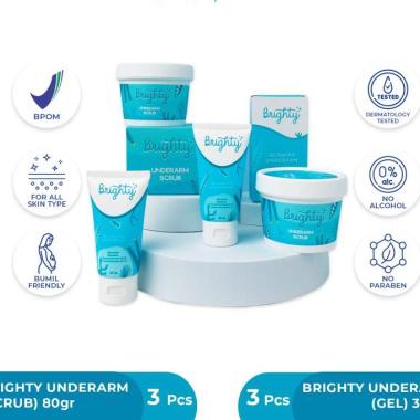 [Glowing Package] Brighty Glowing Underarm 3 pcs + Brighty Underarm Scrub 3 pcs PAKET