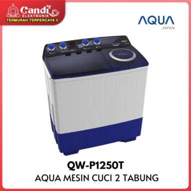 Mesin Cuci 2 Tabung Aqua 12 kg Hijab Mode QW-P1250T / QW P1250T