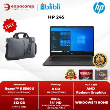 HP 245 G8 BLACK AMD R5-5500