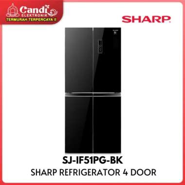 SHARP KULKAS SIDE BY SIDE SJ-IF51PG-BK / SJ IF51PG BK / SJIF51PG