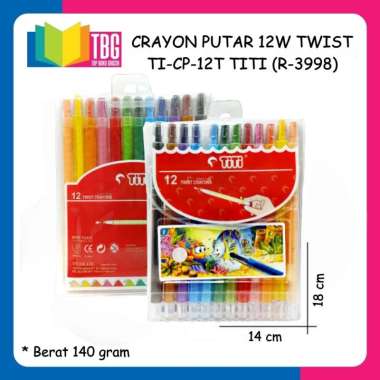 1 SET (12 WARNA) CRAYON PUTAR 12W TWIST TI-CP-12T TITI (R-3998) / CRAYON (R-3998)