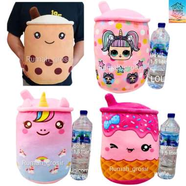 OEM Boneka Boba Bubble Milk Tea Brown Sugar Ukuran Besar BOBA LOL BESAR