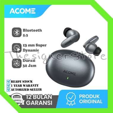 Acome True Wireless Earbuds Headset Bluetooth 5.1 TWS Garansi 1Thn T8