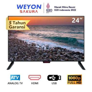 TV LED 24 INCH HARGA MURAH TELEVISI MULTIFUNGSI MONITOR DAN KOMPUTER