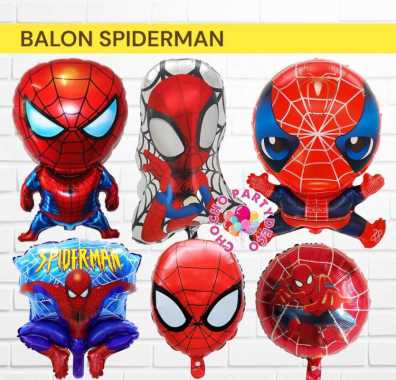 Balon Spiderman - Balon karakter Spiderman Plastik sdg