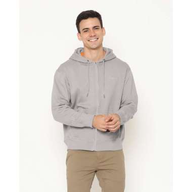 Cottonology Hoodie Pria Plain Abu Abu M