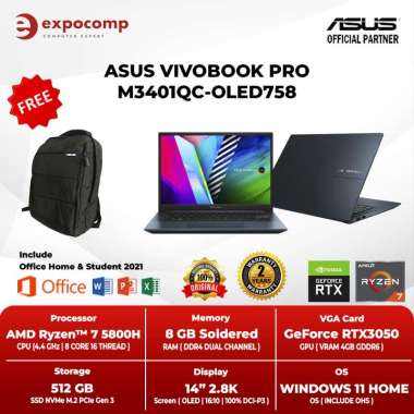 ASUS M3401QC-OLED758 BLUE AMD R7-5800