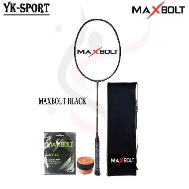 Raket Badminton Maxbolt Black Bonus Komplit