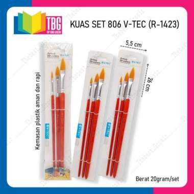 1 SET KUAS SET 806 V-TEC PAINT BRUSH KUAS LUKIS (R-1423) (R-1423)
