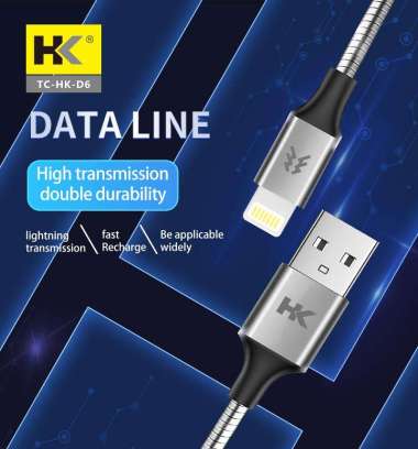 Kabel Data HK-D06 Spring Cable Fast Charging Type-C / USB-C