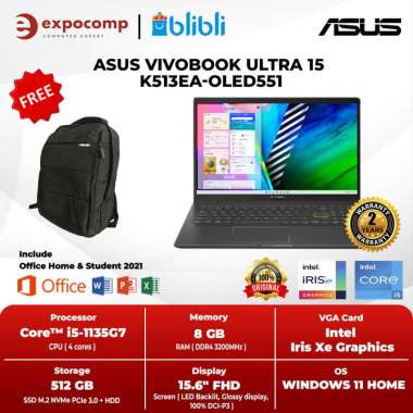 ASUS K513EA-OLED551 INDIE BLACK i5-1135G7