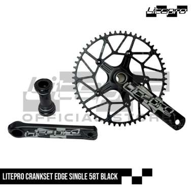 LITEPRO CRANKSET EDGE 58T BLACK