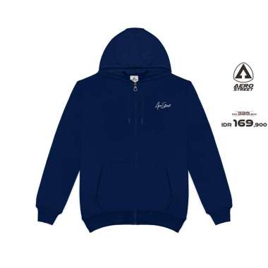 Aerostreet Hoodie Zipper Vano Biru Tua Jumper CAAAA XS