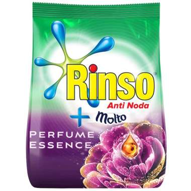 Promo Harga Rinso Anti Noda Deterjen Bubuk + Molto Purple Perfume Essence 770 gr - Blibli