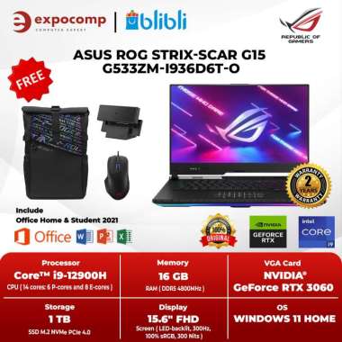 ASUS G533ZM-I936D6T-O BLACK CORE i9-12900