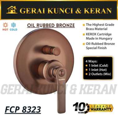 Faucet PALOMA FCP 8323 4-Way Keran Kran Air Panas Dingin Tanam Mandi Shower ANTIK