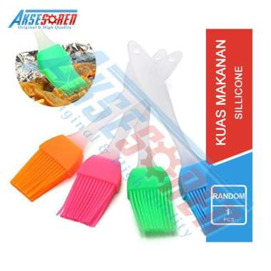 Kuas Kue Makanan Cake Roti Mentega Selai Barbeque Silikon [1 pcs] / Silicone Food Brush Rainbow