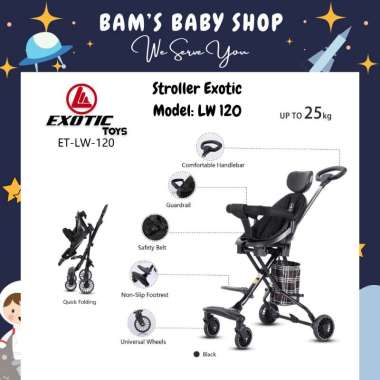 [TERMURAH BAMS ✨] FREE BUBBLEWRAP STROLLER BABY LW 120 121 DORONGAN ANAK MIKROTRIKE EXOTIC PACIFIC L