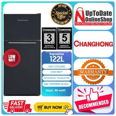 PROMO KULKAS 2 PINTU CHANGHONG FTM155DB FTM 155DB SUPER FAST FREEZING LOW WATT