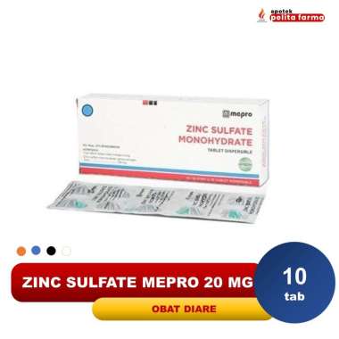 ZINC SULFATE MEPRO 20 MG STR @ 10 TAB