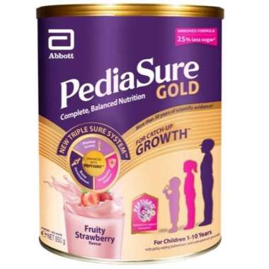 Pediasure Singapore GOLD Triple Sure Strawberry Milk 850g