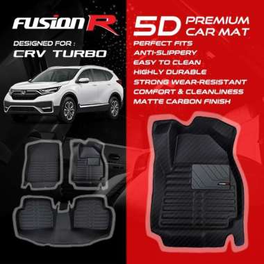 Fusion R Karpet Mobil 5D CRV Turbo / Premium Car Carpet Carbon New