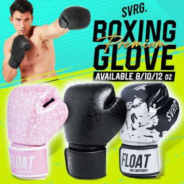Svarga Boxing Gloves - Sarung Tinju Muay Thai - MMA - Kickboxing 12 Oz Pink Skull