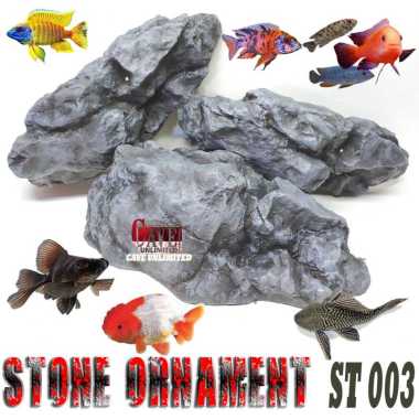 ST002 BATU AQUARIUM AQUASCAPE AKUARIUM PALUDARIUM TERRARIUM BIOTAPE TANK RESIN STONE ORNAMENT HIASAN