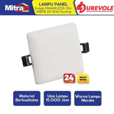 Durevole Lampu Panel Kotak Tanpa Bingkai Frameless DN-WBPB 24 Watt Kuning