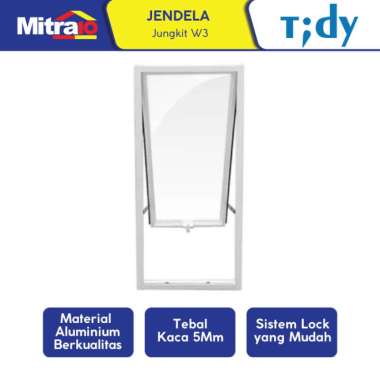 Tidy Jendela Jungkit Aluminium W3 60x150 Cm Putih