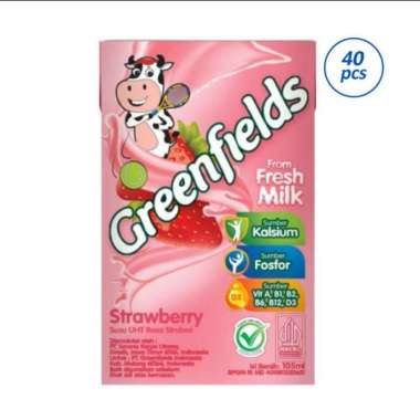 Greenfields UHT Strawberry 105ml 1 Karton 40 Pcs