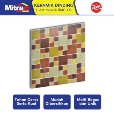 Zehn Keramik Dinding Dapur Glass Mozaik BMC-03 30x30 Cm Coklat