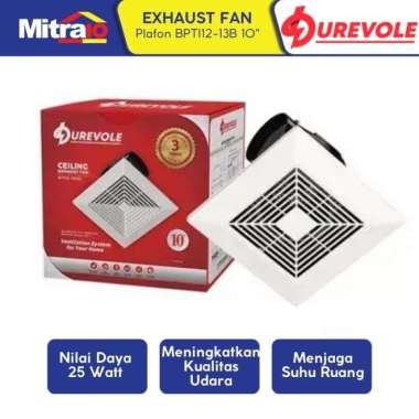 Durevole Exhaust Fan Plafon BPTI12-13B 10 Inch Putih