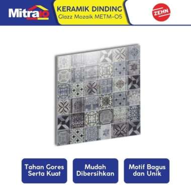 Zehn Keramik Dinding Dapur Glass Mozaik METM-05 30x30 Cm Coklat