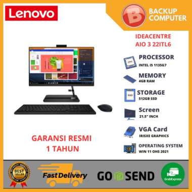 LENOVO AIO 3 22ITL6 - F0G5009PID (BLACK) INTEL I5 WINDOWS 11 OHS 2021
