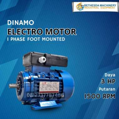 Mesin Dinamo Motor 3 Hp 2.2 Kw 1500 Rpm 4 Pole