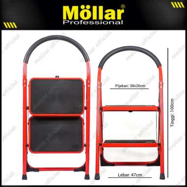 MOLLAR Tangga Lipat Besi 2 Step Rumah Tingkat Household Steel Ladder