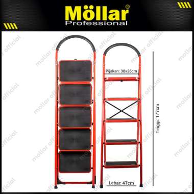 MOLLAR Tangga Lipat Besi 5 Step Rumah Tingkat Household Steel Ladder