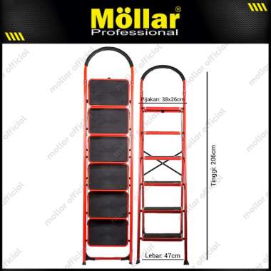 MOLLAR Tangga Lipat Besi 6 Step Rumah Tingkat Household Steel Ladder