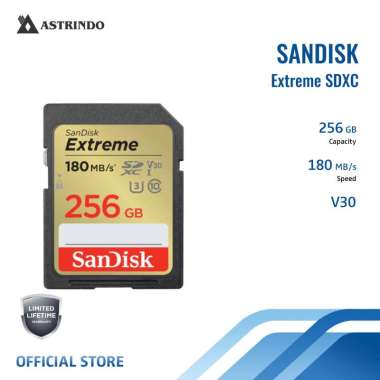Sandisk Extreme SDXC, SDXVV 256GB Memory Card- (SDSDXVV-256G-GNCIN)