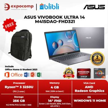 ASUS VIVOBOOK ULTRA 14 M415DAO-FHD321 GREY AMD R3-3250