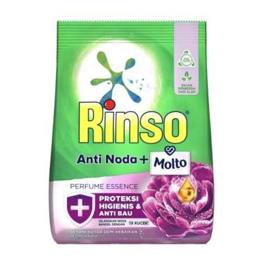 Promo Harga Rinso Anti Noda Deterjen Bubuk + Molto Purple Perfume Essence 1800 gr - Blibli