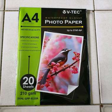 Kertas Glossy Photo A4 210gsm V-Tec