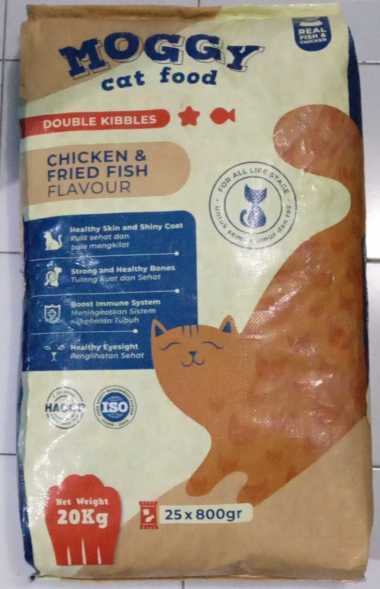 Moggy Cat 20Kg - Chicken Fried Fish - Makanan Kucing - Kitten Food