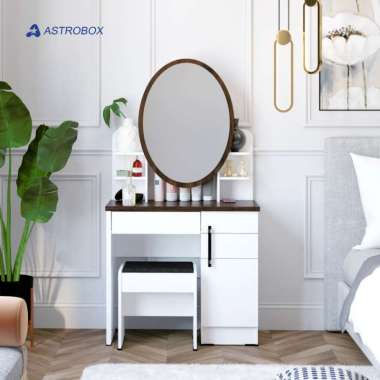 Astrobox Meja Rias / Dressing Table / Meja Make Up / Meja Skincare / Meja Kosmetik | MARS DT 02 Natu