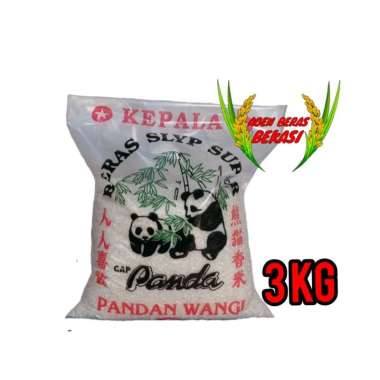 BERAS PANDAN WANGI CAP PANDA 3KG MURAH pandan wangi 3kg