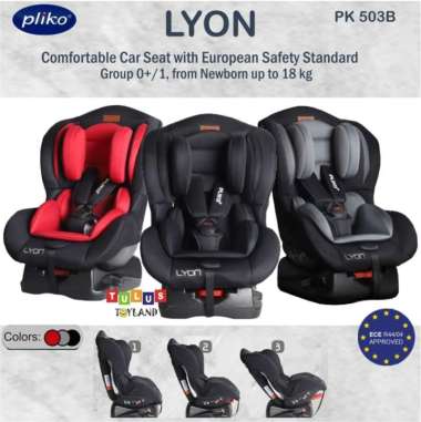 Car Seat pliko PK-503B Lyon / Kursi Mobil Anak Black