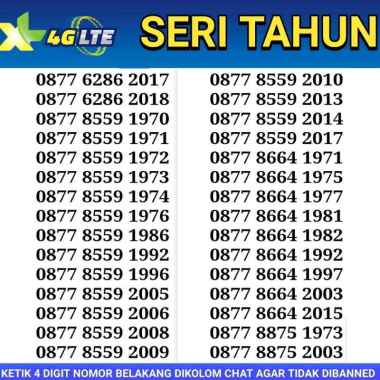 nomor cantik xl axiata seri tahun seri cantik
