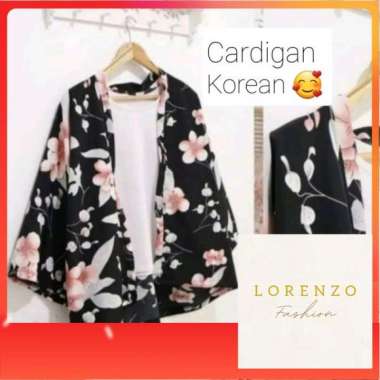 Cardigan Wanita Bunga Cardigan Wanita Jaket Wanita Atasan Wanita Hitam