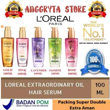 L'OREAL Paris Hair Care Elseve Serum Extraordinary Oil Hair Serum - Hair Treatment Loreal 100ml Pink